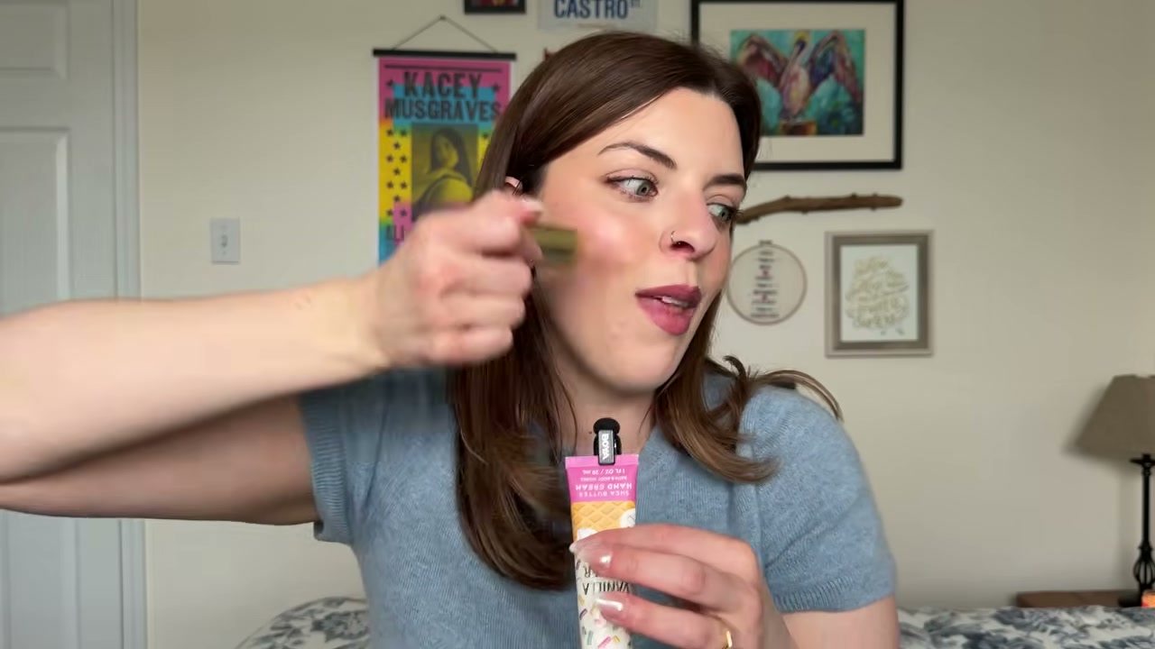 @laura.lavigne reviewing Merit Bronzer at 17:10 in a YouTube Shorts video