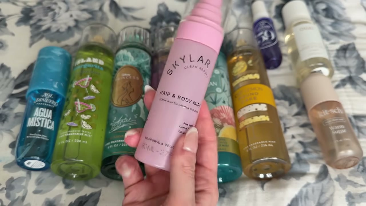@laura.lavigne reviewing Skyler Boardwalk Delight Body Mist at 14:30 in a YouTube Shorts video