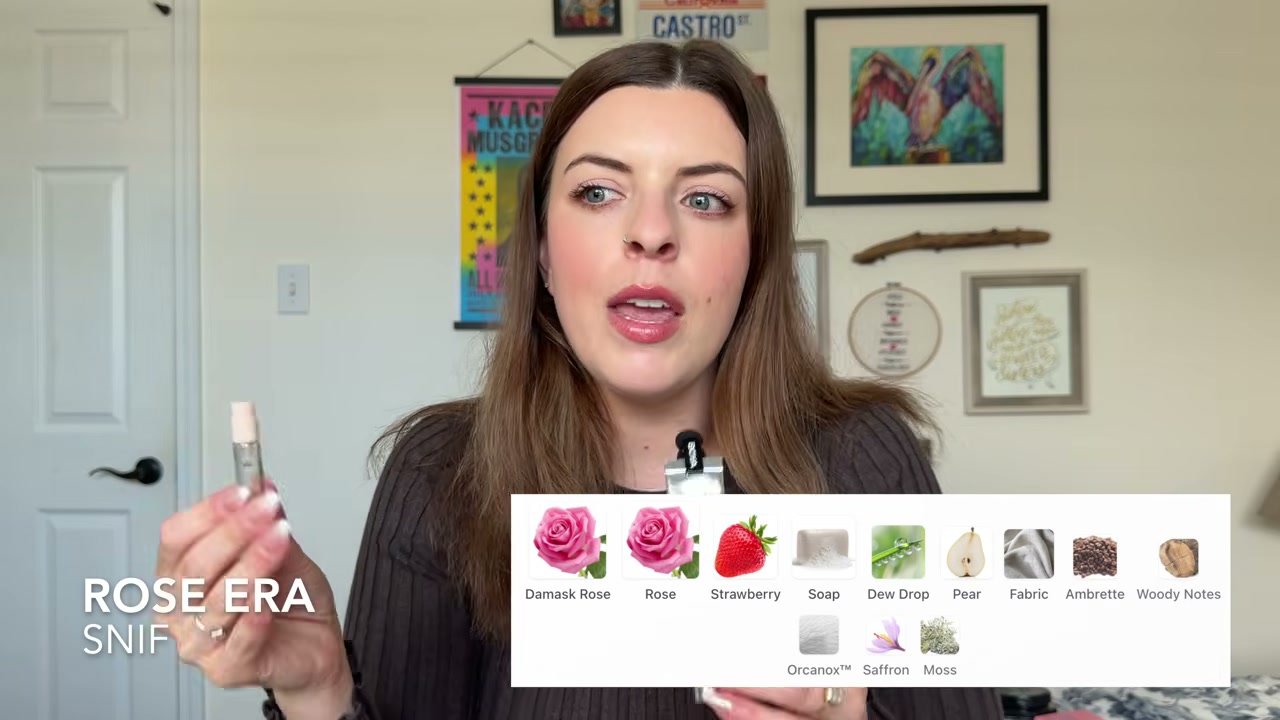 @laura.lavigne reviewing Snif Rose Era at 06:39 in a YouTube Shorts video