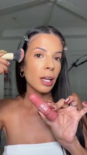 @laura88lee reviewing CoverGirl TruBlend Skin Enhancer Blush Balm at 00:54 in a YouTube Shorts video
