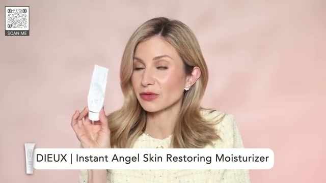 @lisajmakeup reviewing Dieux Instant Angel Skin Restoring Moisturizer at 00:19 in a YouTube Shorts video