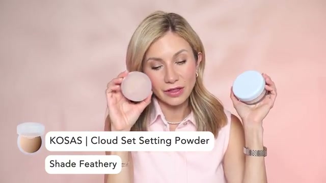 @lisajmakeup reviewing Kosas Cloud Set Setting Powder at 11:32 in a YouTube Shorts video