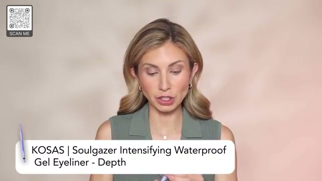 @lisajmakeup reviewing Kosas Soulgazer Intensifying Waterproof Gel Eyeliner at 14:56 in a YouTube Shorts video