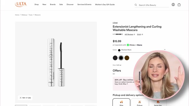 lisajmakeup mentioning L'Oréal Paris Extensionist Lengthening and Curling Mascara at 10:31 in their YouTube video