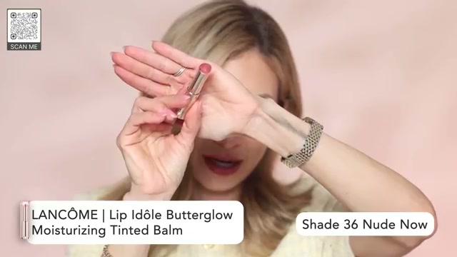 @lisajmakeup reviewing Lancôme Lip Idôle Butterglow Moisturizing Tinted Balm at 11:56 in a YouTube Shorts video