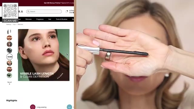 @lisajmakeup reviewing Prada Pradascope Lash Lifting & Lengthening Mascara at 24:49 in a YouTube Shorts video