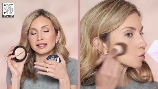 @lisajmakeup reviewing SEPHORA COLLECTION Micro Smooth Powder at 03:59 in a YouTube Shorts video