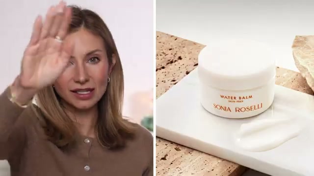@lisajmakeup reviewing SONIA ROSELLI Water Balm Skin Prep Moisturizer at 02:06 in a YouTube Shorts video