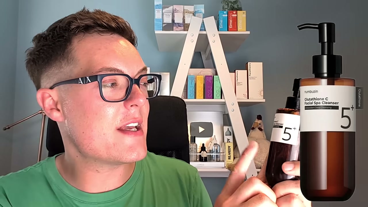 @madaboutskin reviewing numbuzin Glutathione Spa Facial Cleanser at 11:40 in a YouTube Shorts video