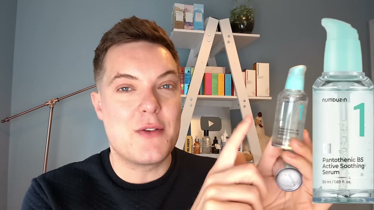 @madaboutskin reviewing numbuzin Panthenic Active Soothing Serum at 08:26 in a YouTube Shorts video