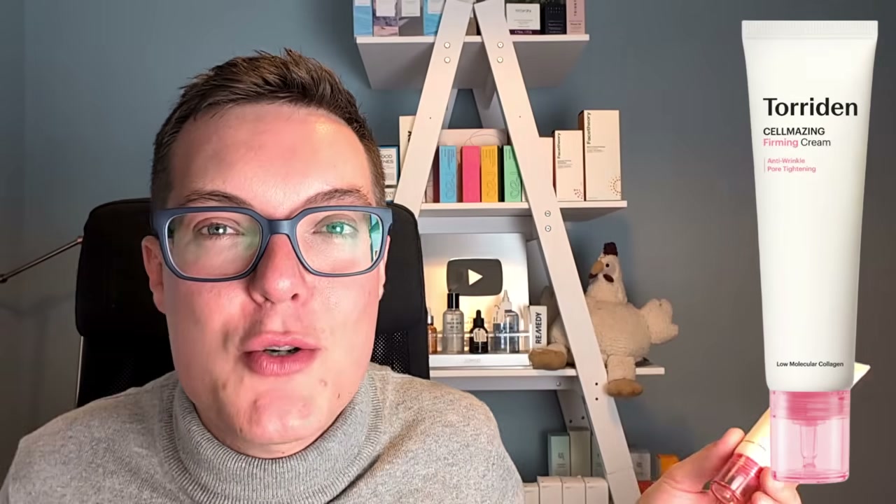 @madaboutskin reviewing Torriden Cellmazing Firming Cream at 15:58 in a YouTube Shorts video