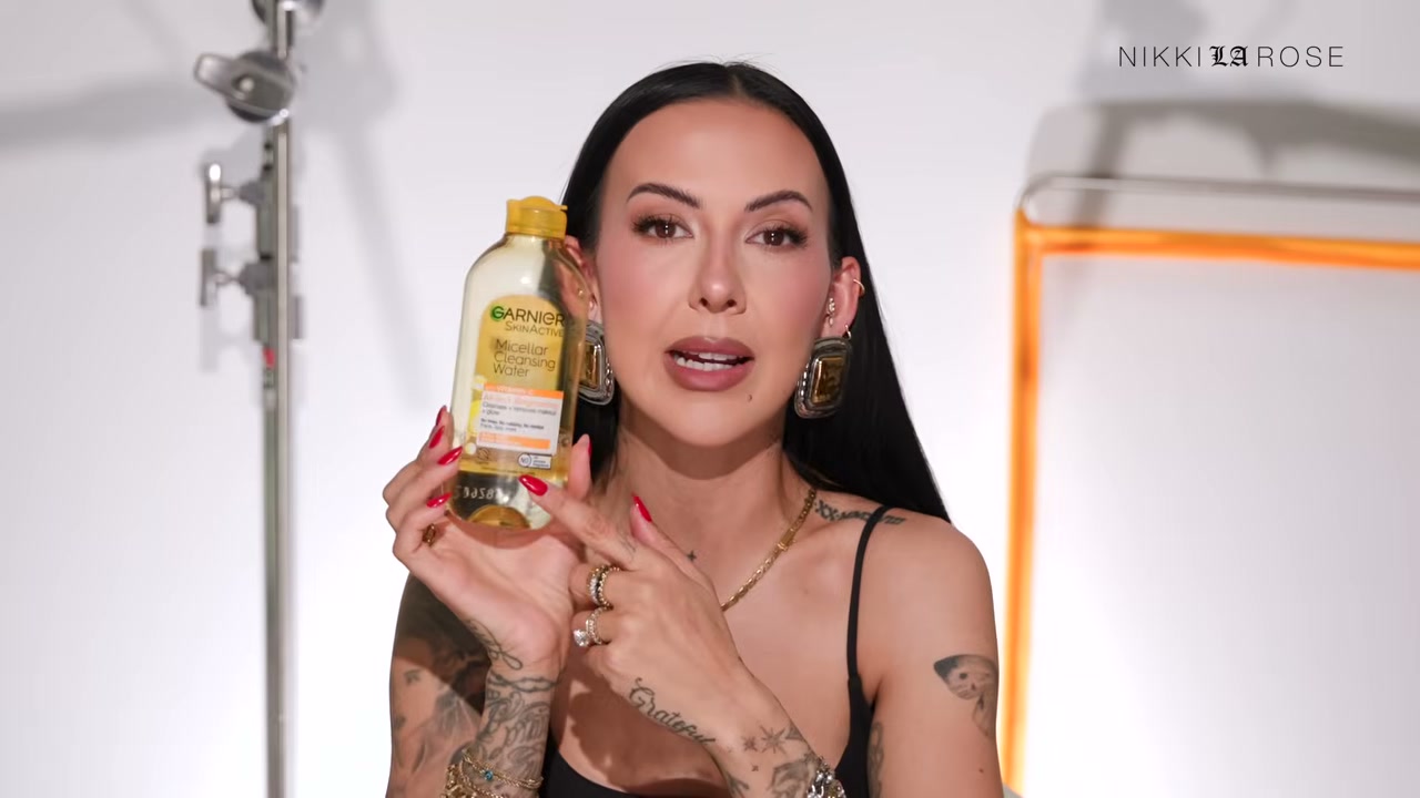 @makeupbynikkilarose reviewing Bioderma Sensibio H2O Micellar Water at 05:45 in a YouTube Shorts video