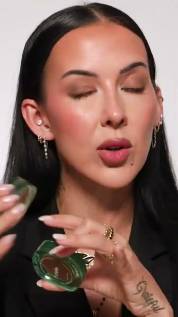 @makeupbynikkilarose reviewing Ciele flush & PROTECT SPF 45+ powder blush at 00:53 in a YouTube Shorts video