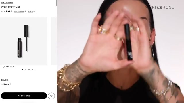 @makeupbynikkilarose reviewing e.l.f. Cosmetics Wow Brow Tinted Gel at 13:09 in a YouTube Shorts video