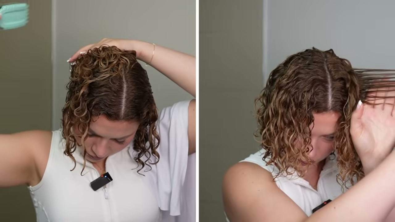 @manesbymell reviewing Bounce Curl Brush at 11:41 in a YouTube Shorts video