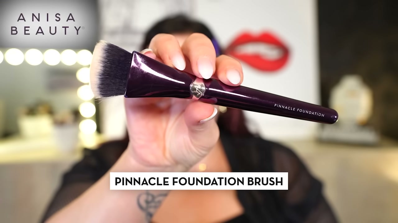 @marlenastell reviewing Anisa Pinnacle Foundation Brush at 05:48 in a YouTube Shorts video
