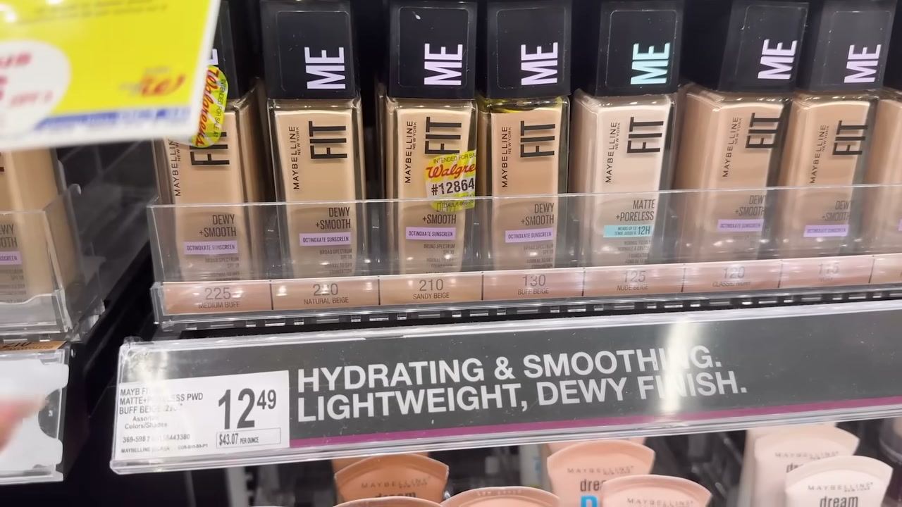 @marlenastell reviewing Maybelline Fit Me Dewy + Smooth Foundation at 09:54 in a YouTube Shorts video