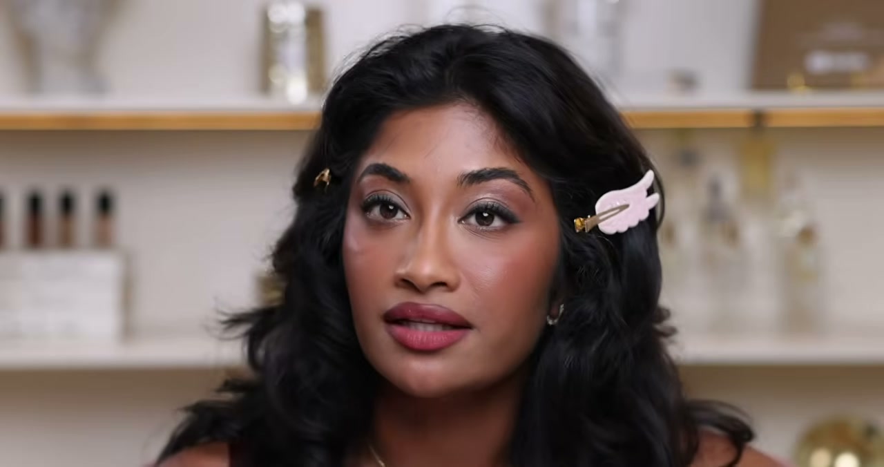 @monica.raviii reviewing BLK Cosmetics Soft Blur Matte Lip Tint at 24:43 in a YouTube Shorts video