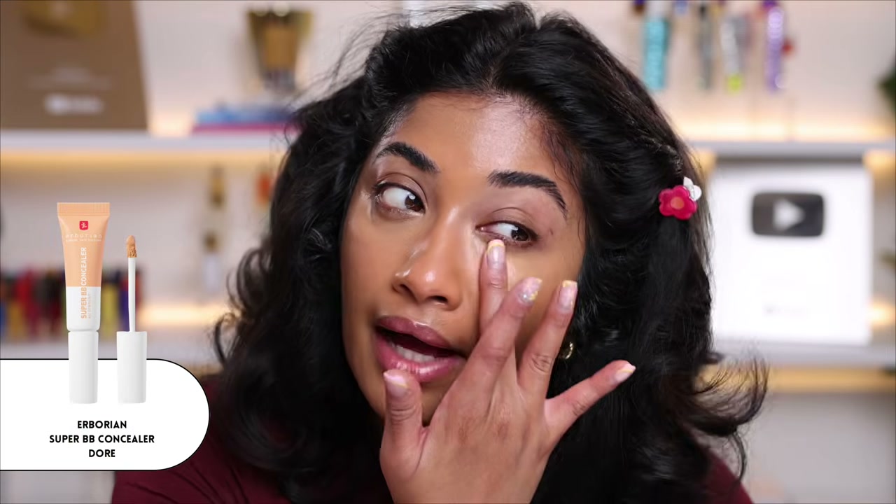 @monica.raviii reviewing Erborian BB Cream at 19:58 in a YouTube Shorts video