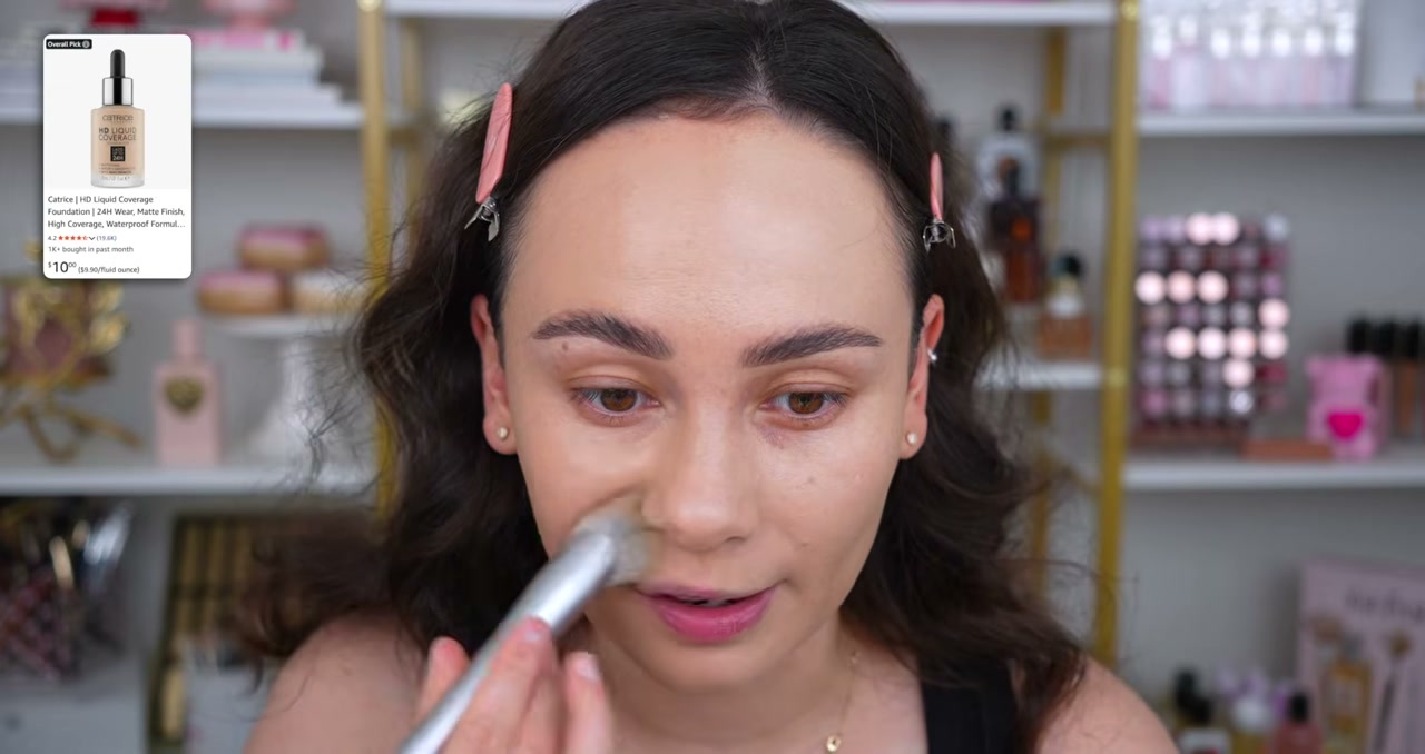 @morganturnermakeup reviewing Catrice HD Liquid Coverage Foundation at 08:44 in a YouTube Shorts video
