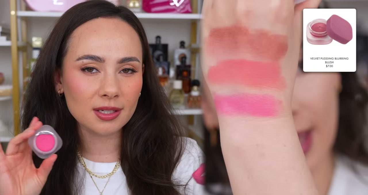 @morganturnermakeup reviewing Catrice Velvet Blurring Blush at 15:04 in a YouTube Shorts video