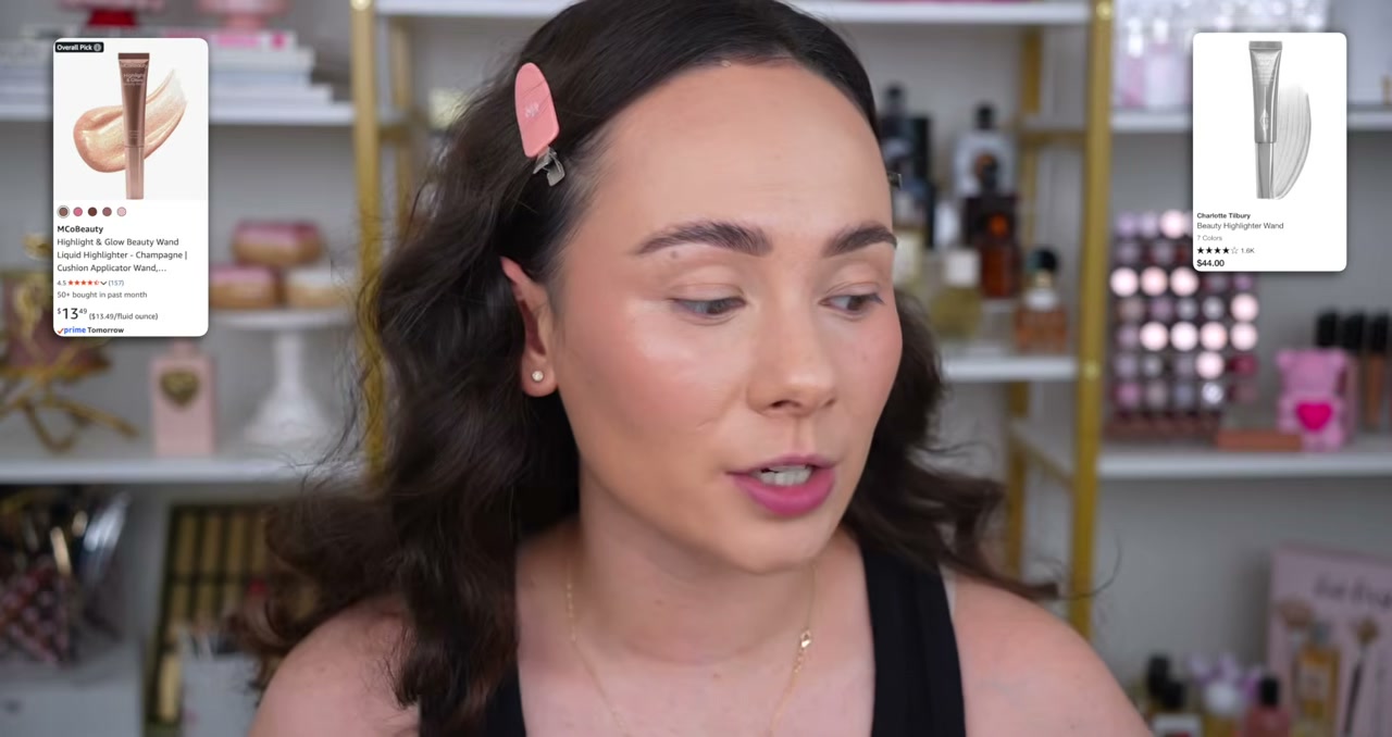 @morganturnermakeup reviewing Charlotte Tilbury Pillow Talk Beauty Light Wand at 14:01 in a YouTube Shorts video