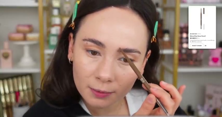 @morganturnermakeup reviewing e.l.f. Cosmetics Micro-Fine Brow Pencil at 03:26 in a YouTube Shorts video