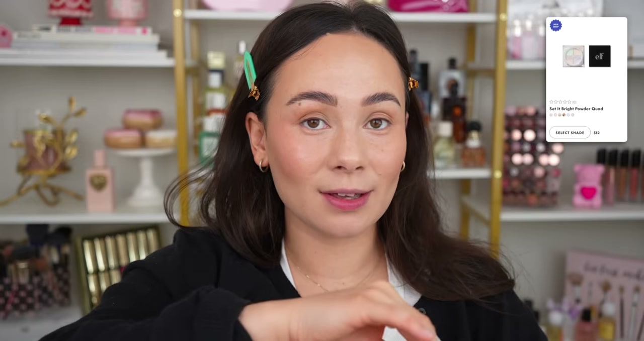 @morganturnermakeup reviewing e.l.f. Cosmetics Set It Bright Correcting & Brightening Setting Powder at 06:41 in a YouTube Shorts video