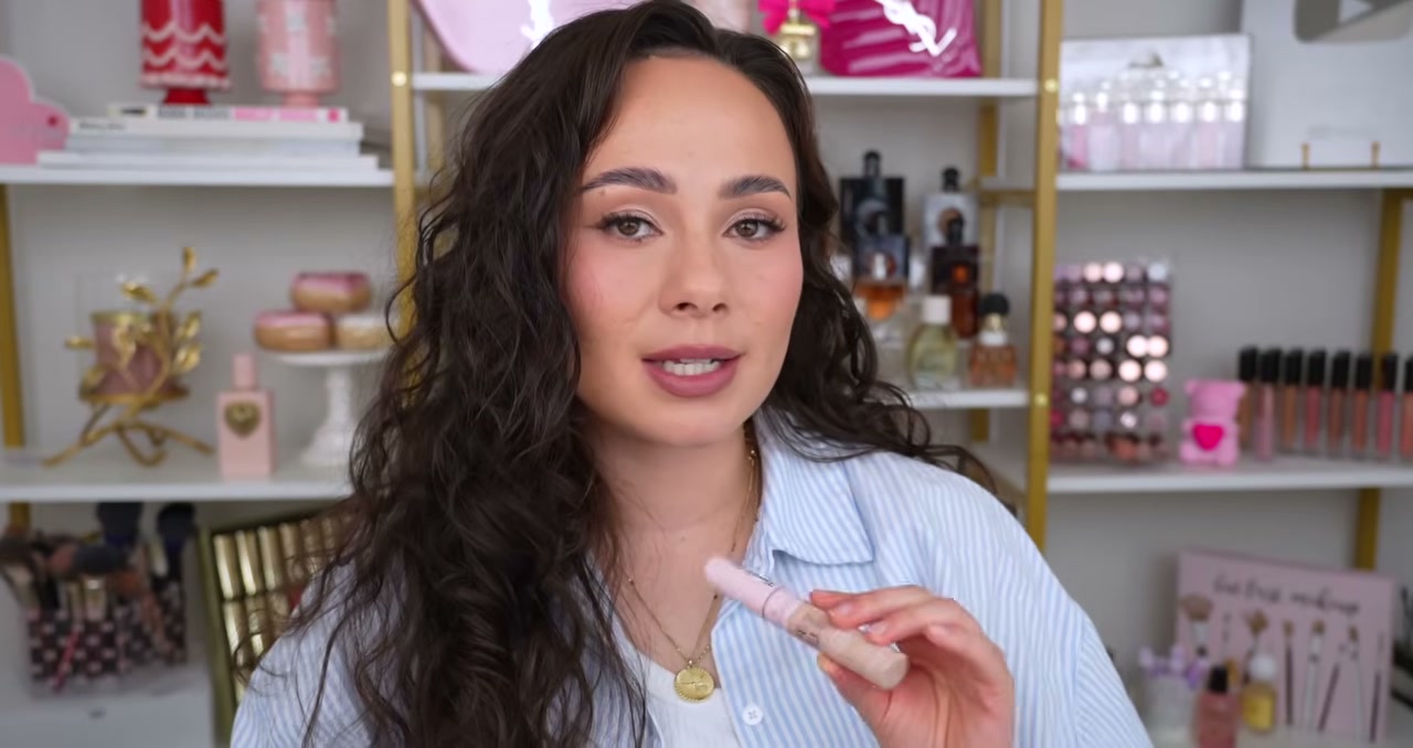 @morganturnermakeup reviewing Essence Silky Blur Hydrating Concealer at 06:37 in a YouTube Shorts video