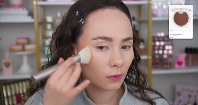 @morganturnermakeup reviewing Essence Soft Touch Butter Bronzer at 04:05 in a YouTube Shorts video
