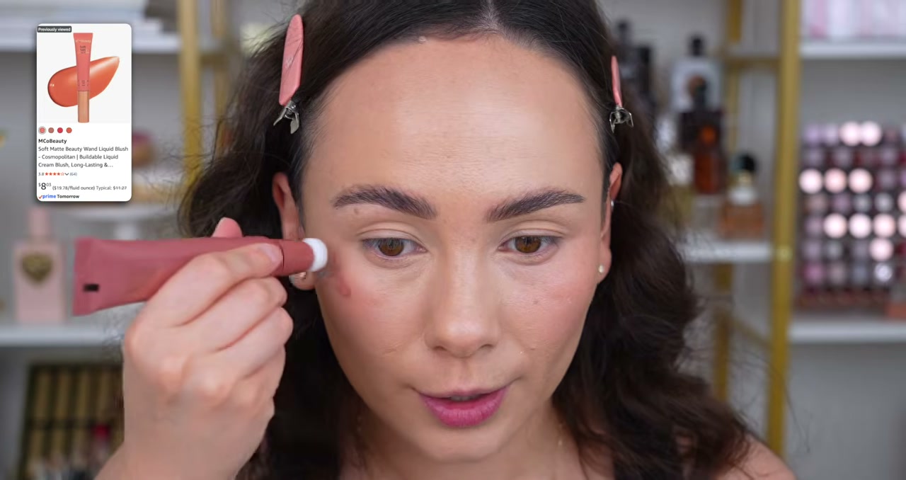 @morganturnermakeup reviewing MCoBeauty Soft Matte Beauty Wand at 13:23 in a YouTube Shorts video