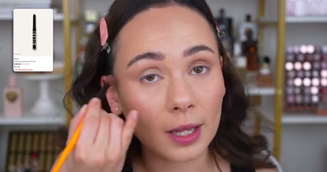 @morganturnermakeup reviewing Milani Gilded Eyeshadow Stick at 21:28 in a YouTube Shorts video