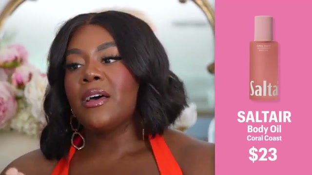 @musingsofacurvylady reviewing Saltair Coral Coast Nourishing Body Oil at 11:08 in a YouTube Shorts video