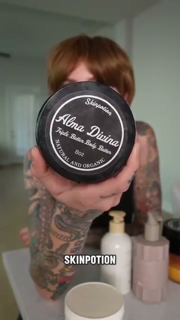 @oliviaolfactory reviewing Skin Potion Body Butter at 00:44 in a YouTube Shorts video