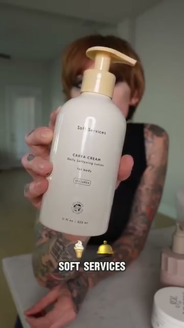 @oliviaolfactory reviewing Soft Services Carrier Cream at 01:28 in a YouTube Shorts video