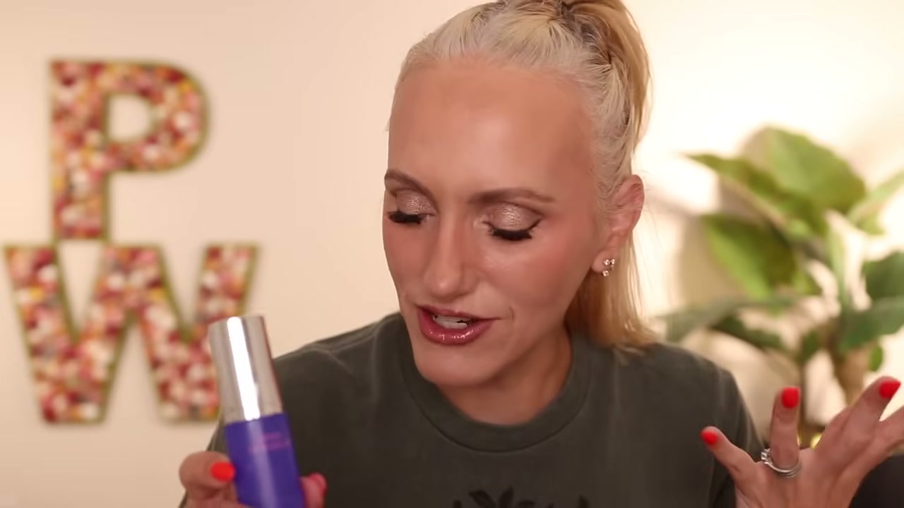 @pamperedwolf reviewing EMMA LEWISHAM Supernatural Vitale Face Elixir at 08:03 in a YouTube Shorts video