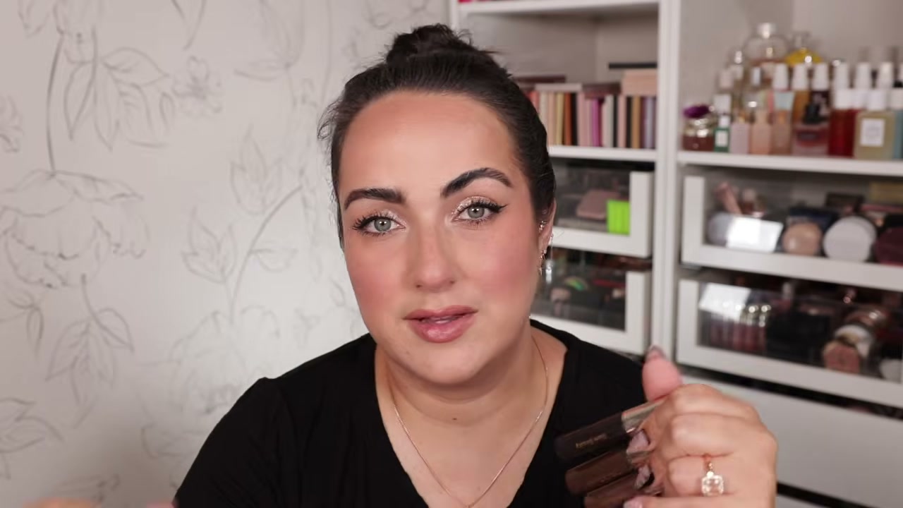 @pattyalonso reviewing Rare Beauty Tinted Brow Gel at 02:12 in a YouTube Shorts video