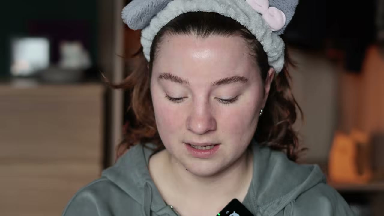 @peculiarlaain reviewing About-Face Performance Foundation at 01:30 in a YouTube Shorts video