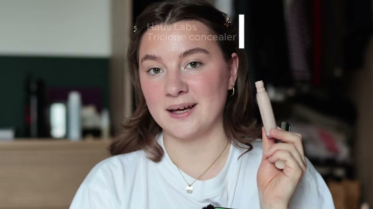 @peculiarlaain reviewing Haus Labs Triclone Concealer at 13:54 in a YouTube Shorts video
