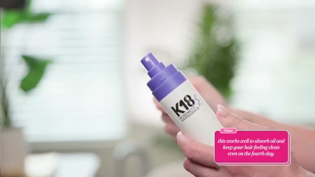 @pennsmithskincare reviewing K18 Dry Shampoo at 45:45 in a YouTube Shorts video