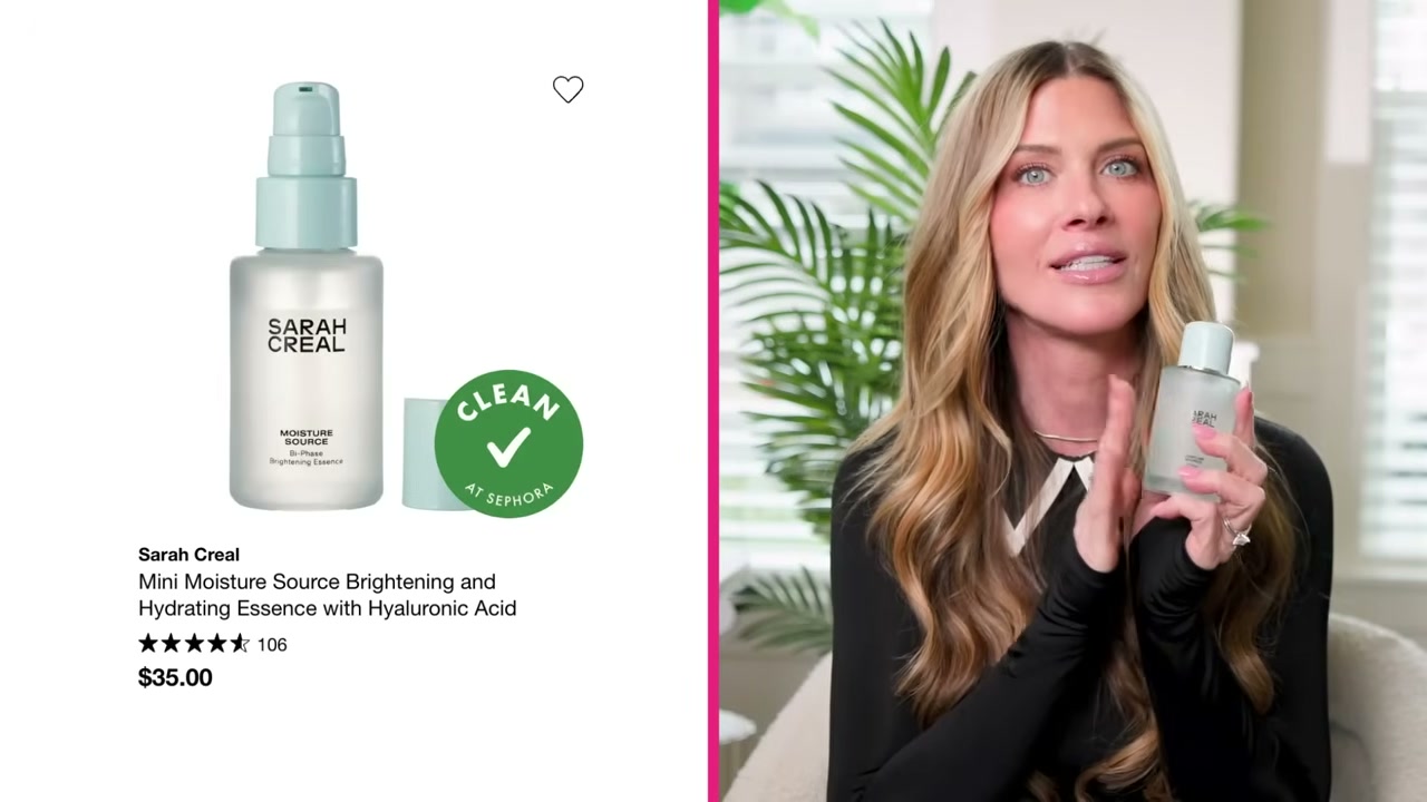 @pennsmithskincare reviewing Sarah Creal Moisture Source at 07:06 in a YouTube Shorts video