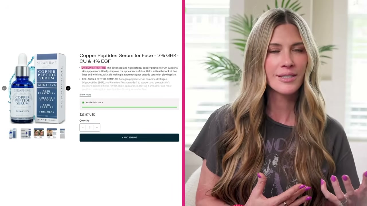 @pennsmithskincare reviewing Seraphime Copper Peptides 2% GHK-CU & 4% EGF at 14:42 in a YouTube Shorts video