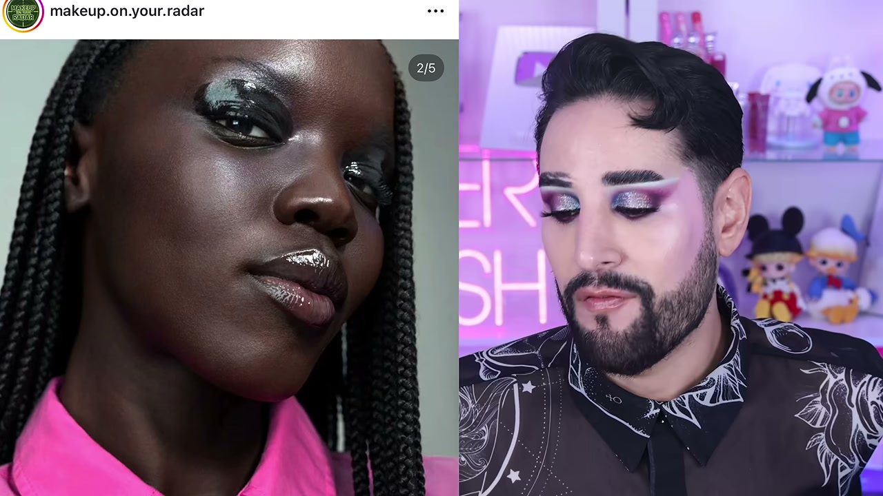 @robertwelsh reviewing Milk Makeup I Vinyl Glossy Liquid Eyeshadow at 07:06 in a YouTube Shorts video