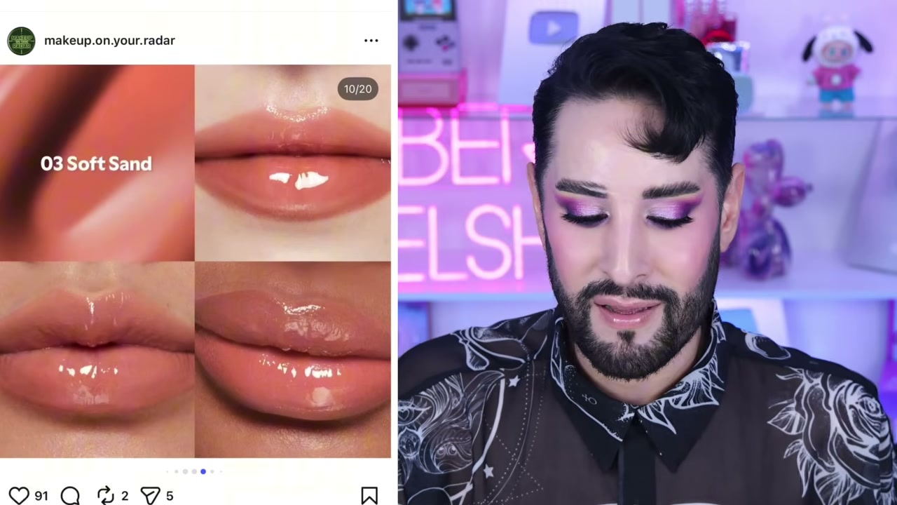 @robertwelsh reviewing TIRTIR Sun Bouncy Glow Lip Balm SPF 30 at 18:44 in a YouTube Shorts video