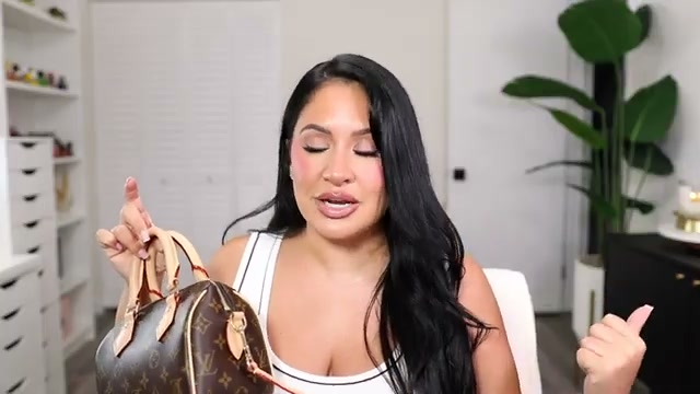 @rositaapplebum reviewing Louis Vuitton Speedy 20 Organizer Insert at 17:44 in a YouTube Shorts video