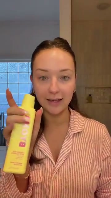 @shelbyannbell reviewing BYOMA Foaming Rice Deep Cleanser at 00:16 in a YouTube Shorts video
