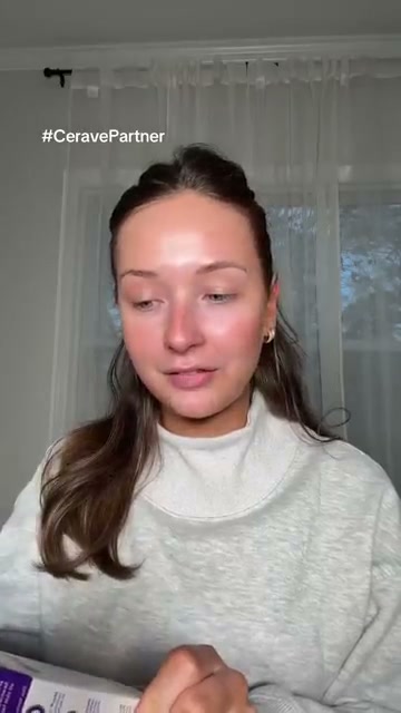 @shelbyannbell reviewing CeraVe Skin Renewing Brightening Lotion with SPF 30 at 00:15 in a YouTube Shorts video