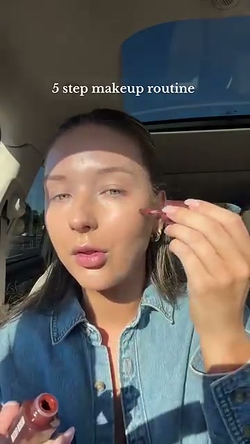 @shelbyannbell reviewing Huda Beauty Blush Filter Liquid Blush at 00:37 in a YouTube Shorts video