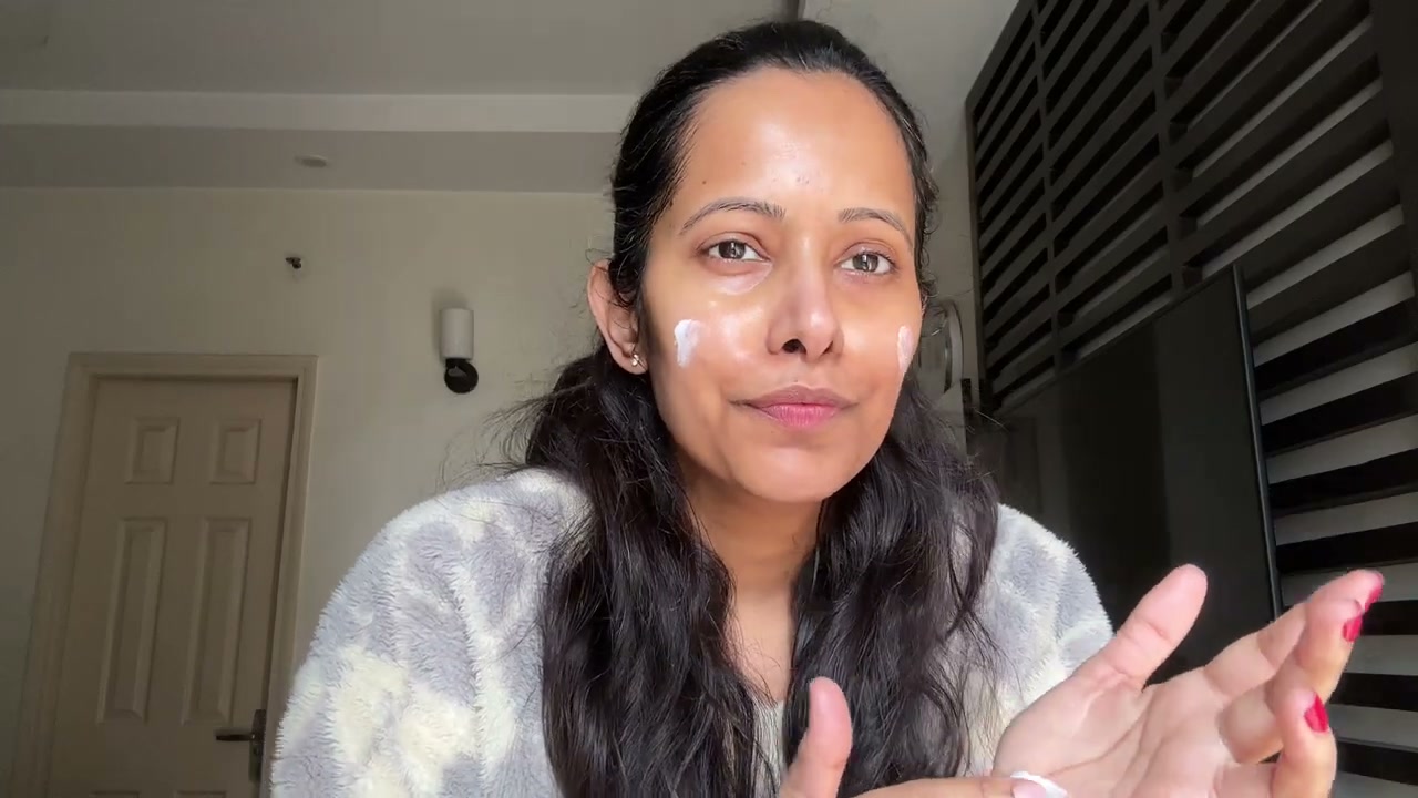 @shelleynayak reviewing Glossier Moisture Barrier Recovery Cream at 05:20 in a YouTube Shorts video