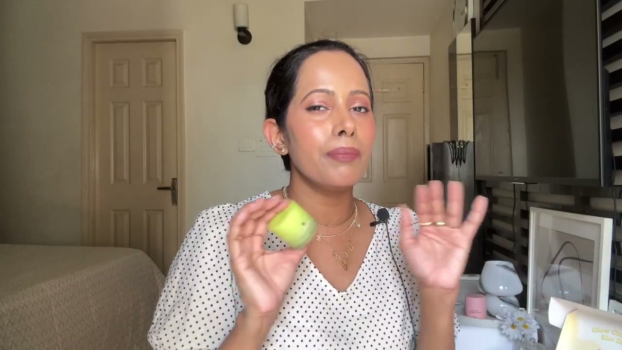 @shelleynayak reviewing Glowiest Sweet Dream Grape Lip Mask at 05:48 in a YouTube Shorts video